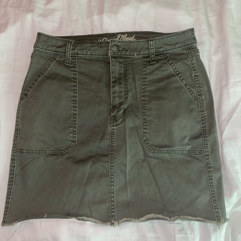 Olive green skirt